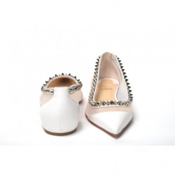 Scarpa a punta piatta bianco bianco argento - EU35/US4.5