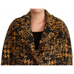 Giacca cappotto cardigan lungo giallo nero - IT38 - S
