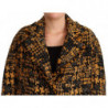 Giacca cappotto cardigan lungo giallo nero - IT38 - S