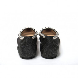 Scarpa a punta piatta nera argento - EU35/US4.5