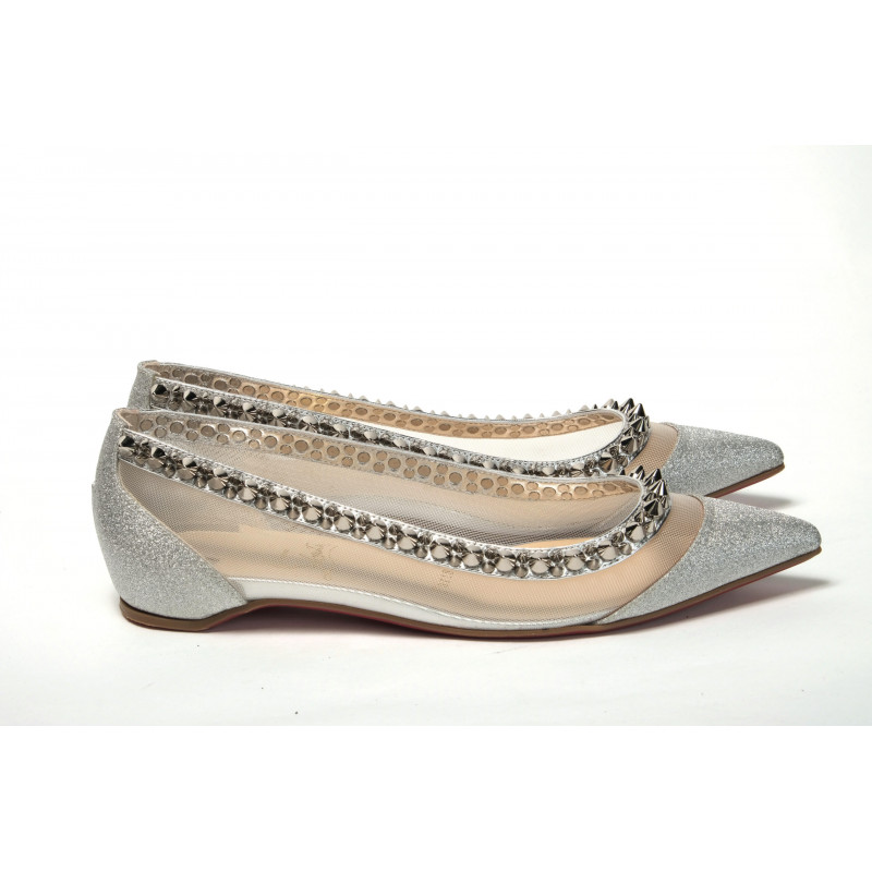 Scarpa a punta piatta argento - EU35/US4.5