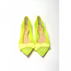 Scarpa a punta piatta giallo fluo - EU35/US4.5