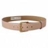 Cintura fibbia vita metallo dorato pelle vitello rosa chiaro - 65 C