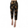Pantaloni corti jacquard floreali oro nero - IT46 - S