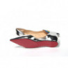 Scarpa a punta piatta in pelle verniciata argento - EU35/US4.5