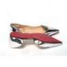 Scarpa a punta piatta in pelle verniciata argento - EU36/US5.5