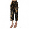 Pantaloni corti jacquard floreali oro nero - IT46 - S