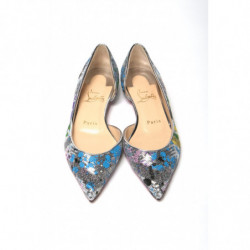 Scarpa a punta piatta argento multicolore - EU35/US4.5