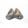 Scarpa a punta piatta argento multicolore - EU35/US4.5