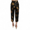 Pantaloni corti jacquard floreali oro nero - IT46 - S
