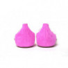 Scarpa punta piatta cristalli pelle scamosciata rosa shocking - EU3