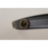 Cintura logo cristalli impreziositi pelle nera - 85 CM / 34 INCHES
