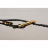 Cintura logo cristalli impreziositi pelle nera - 85 CM / 34 INCHES