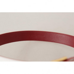 Cintura fibbia metallo dorato bicolore pelle vitello bianca - 70 CM