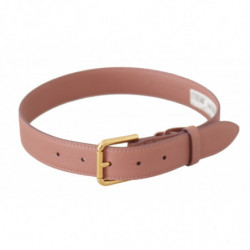 Cintura fibbia metallo logo inciso pelle vitello rosa - 60 CM / 24