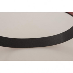 Cintura fibbia metallo inciso logo dorato pelle rossa - 85 CM / 34