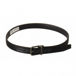 Cintura fibbia metallo vintage pelle vitello nera - 75 CM / 30 INCHES