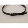 Cintura fibbia metallo vintage pelle vitello nera - 75 CM / 30 INCHES