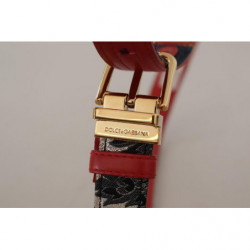 Cintura fibbia metallo dorato patchwork maioliche multicolor - 75 C