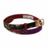 Cintura fibbia metallo dorato pelle patchwork multicolore - 75 CM /