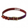 Cintura fibbia metallo dorato pelle patchwork multicolore - 75 CM /
