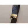 Cintura fibbia metallo logo jacquard color oro blu navy - 75 CM / 3