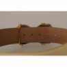 Cintura fibbia barocca pelle vita larga beige logo DG - 75 CM / 30