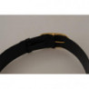 Cintura fibbia metallo color oro pelle goffrata nera - 80 CM / 32 I