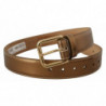 Cintura fibbia vita logo dorato pelle vitello color bronzo - 65 CM