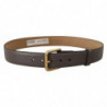 Cintura fibbia logo metallo dorato pelle vitello grigia - 70 CM / 2