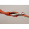 Cintura fibbia metallo logo argento pelle scamosciata arancione - 7