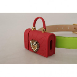 Cintura cuffie micro borsa Devotion Heart pelle verde - 70 CM / 28