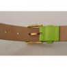 Cintura cuffie micro borsa Devotion Heart pelle verde - 70 CM / 28