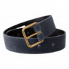 Cintura fibbia vita logo metallo dorato velluto blu navy - 60 CM /