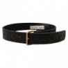 Cintura fibbia vita metallo logo tono oro velluto marrone - 60 CM /