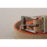 Cintura fibbia vita logo skinny beige nudo inciso - 90 CM / 36 INCHES