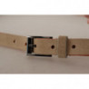 Cintura fibbia vita logo skinny beige nudo inciso - 90 CM / 36 INCHES