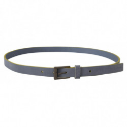 Cintura fibbia logo inciso pelle scamosciata blu - 90 CM / 36 INCHES
