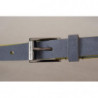 Cintura fibbia logo inciso pelle scamosciata blu - 90 CM / 36 INCHES