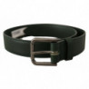 Cintura fibbia vita metallo logo pelle verde militare - 60 CM / 24