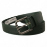 Cintura fibbia vita metallo logo pelle verde militare - 60 CM / 24