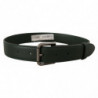 Cintura fibbia vita metallo logo pelle verde militare - 60 CM / 24