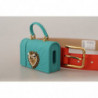 Cintura cuffie micro borsa Devotion Heart pelle arancione - 70 CM /