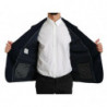 Blazer da giacca in cotone stretch di seta tinta unita blu - IT52 - XL
