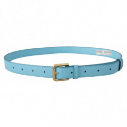 Cintura fibbia logo metallo color oro pelle blu cielo - 90 CM / 36