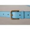 Cintura fibbia logo metallo color oro pelle blu cielo - 90 CM / 36