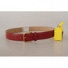 Cintura con fibbia DEVOTION in pelle rossa gialla - 75 CM / 30 INCHES