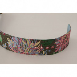 Cintura fibbia logo ricamato floreale pelle multicolore - 70 CM / 2