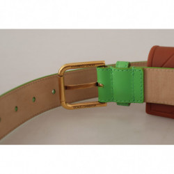 Cintura cuffie micro borsa Devotion Heart pelle verde - 70 CM / 28
