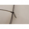 Cintura fibbia metallo pelle color argento metallizzato - 65 CM / 2